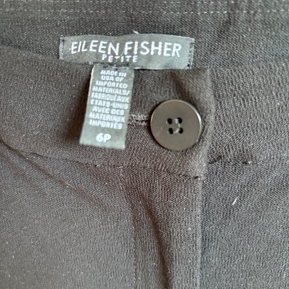 SOLD Eileen Fisher Lightweight Black Stretch Wide Leg Pants - Picture 12 of 12